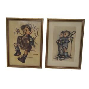 Vintage German Children Framed Bonnie Prints